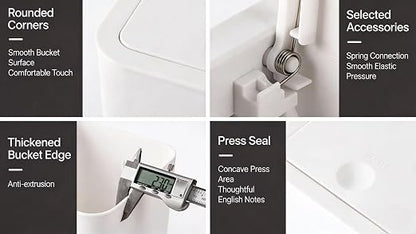 Compact Push-in Trash Can with Lid - Image 9