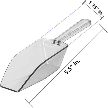 Clear Mini Plastic Acrylic Scoops 12 Pcs | 5.5” Kitchen Scoop | Wedding - Image 3