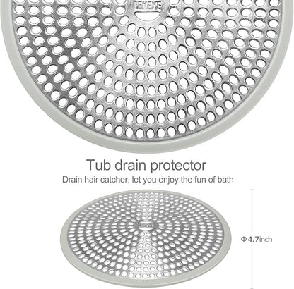 LEKEYE Shower Drain Hair Catcher | Strainer | Shower Stall Drain Cover | - Image 3