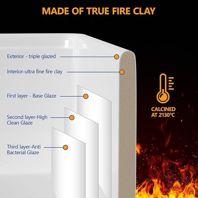 Dcolora Farmhouse Sink Double Bowl, White Kitchen Sink 33 Inch Farm House Workstation Ceramic Apron Front Country Sinks #DC-A8879, 33"x20"x10"