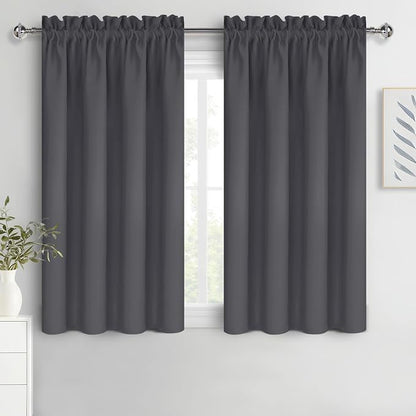 DWCN Bedroom Curtains Blackout Drapery Panels 54 Inch Length 2 Panels Set by DWCN
