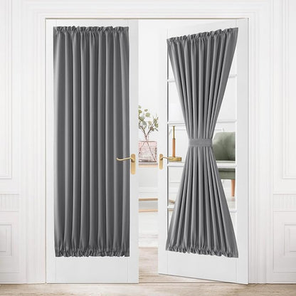 DWCN French Door Curtains – Rod Pocket Thermal Blackout Curtain by DWCN