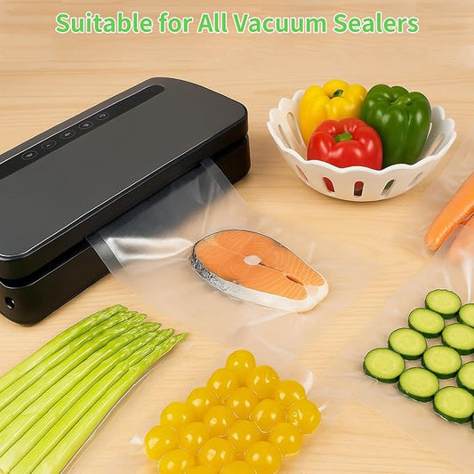 MakMeFre 150 Count Vacuum Sealer Bags 50 of Each Size 50 Pint 6"X10", 50 Quart - Image 2