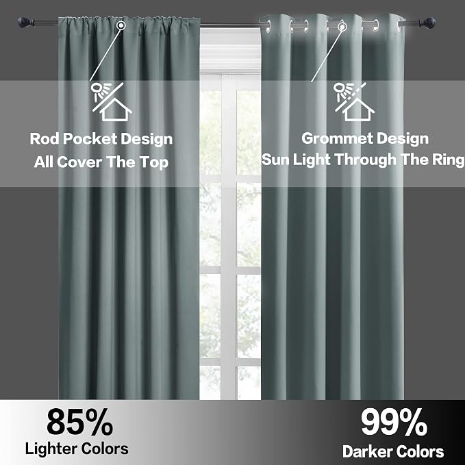RYB HOME Small Curtains for Door Windows - Image 6