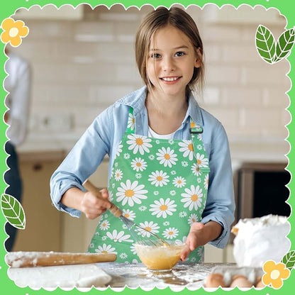 2 Pack Kids Apron, Cute Cooking Aprons, Waterproof Art Apron - Image 7