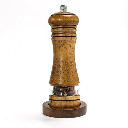Wood Salt and Pepper Grinder, Salt Grinder and Pepper Mill, Oak Wood Shakers by MJINGMEI