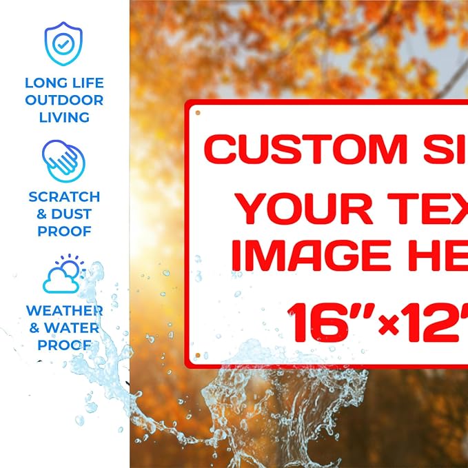 Customised Christmas Decoration Signs, Aluminum Weatherproof Metal Sign - Image 3