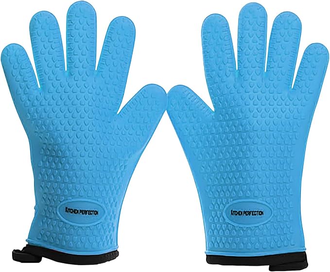 KITCHEN PERFECTION Silicone Smoker Oven Gloves-Extreme HeatResistant BBQ by Kitchenperfection