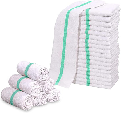 GOLD TEXTILES New Cotton Blend White Restaurant Bar Mops Kitchen Towels - Image 2