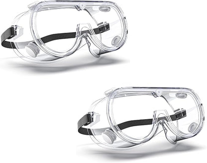 Anti-Fog Indirectly Vented Lab Safety Goggles Over Glasses by EinKau