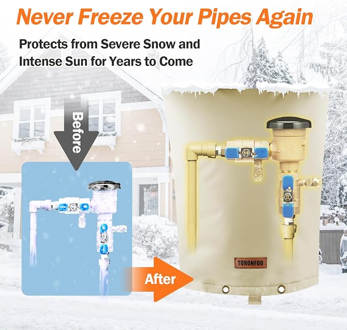 TOHONFOO Backflow Preventer Pipe Insulation Cover - Image 3