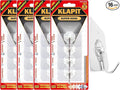 KLAPiT Super Hook - Heavy-Duty Adhesive Clear Wall Hooks, Holds Up to 11 lbs, Waterproof, No Damage, Easy Install on Tile, Wood, Stone, Glass & Metal - Made of Steel (Clear, 16pc)