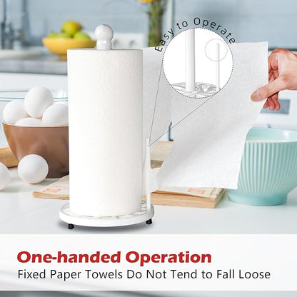 White Cast Iron Paper Towel Holder - Image 5
