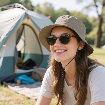 Durio Waterproof Bucket Hats for Woman UPF 50+ Sun Hat UV Protection Packable Rain Hats for Women Lightweight Hiking Hat