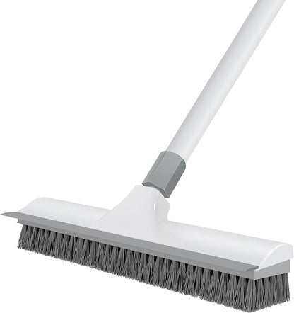 Floor Scrub Brush with 60 inch Long Handle, 2 in 1 Heavy Duty Stiff Bristle by Yolaist