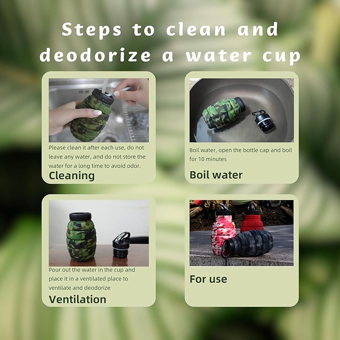 Collapsible Travel Water Bottle18oz, Reuseable Silicone Foldable Water Bottles for Gym Camping Hiking, Portable Leak Proof Sports Water Bottle with rugby Carabiner (Dark gray)