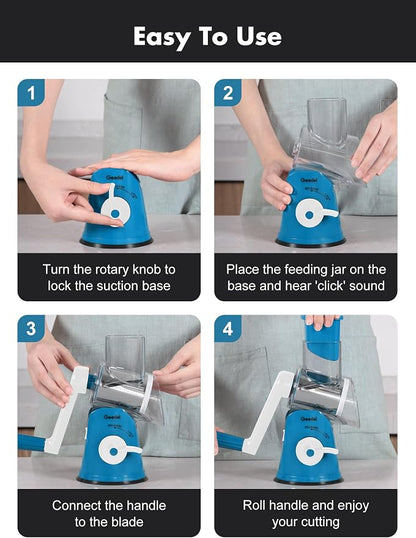 Geedel Rotary Cheese Grater Cheese Shredder - Image 7