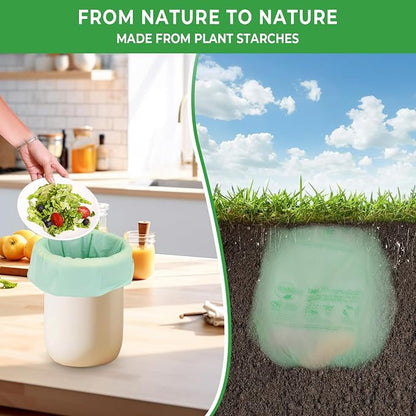 1.2 Gallon Compost Bags, 4.5 Liter, 0.8 Mil, Small Kitchen Food Scrap Waste Bags - Image 5