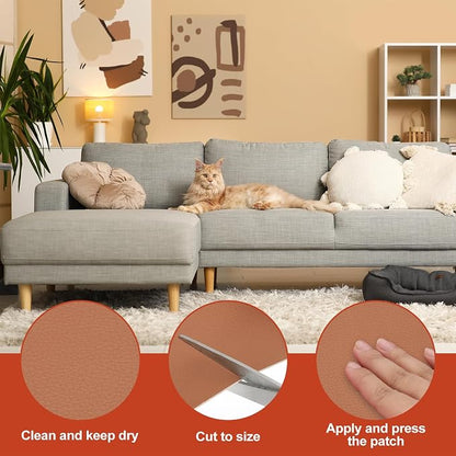 PATIKIL Leather Patches Tape for Furniture, 6.3 x 61 Inch Self Adhesive Vinyl - Image 3