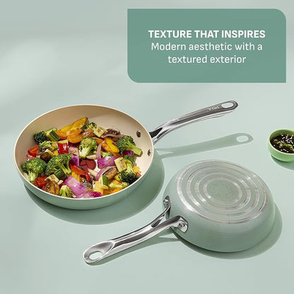 T-Fal Inspire Ceramic Frying Pans Nonstick 12 Inch Skillet, Oven Safe to 500°F - Image 3