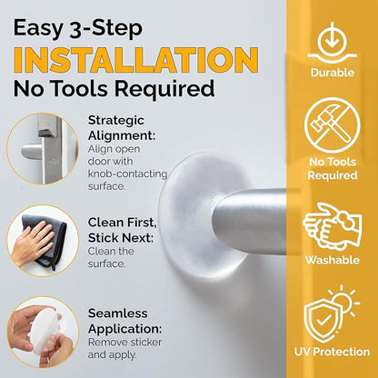 Ducki Door Stop Wall Protector | Self Adhesive Door Knob Wall Protectors from - Image 3