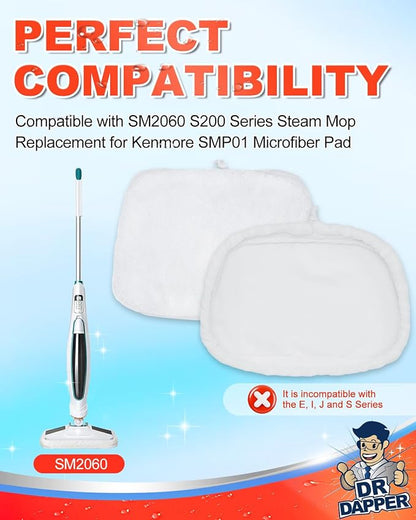 DR DAPPER 4 Pack SMP01 Steam Mop Pads Compatible - Image 2