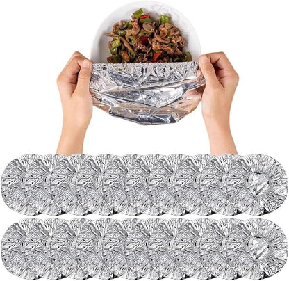 Ouliget Repeatable Film Insulation Cover, Aluminium Foil Elastic Food Bowl by OULIGET
