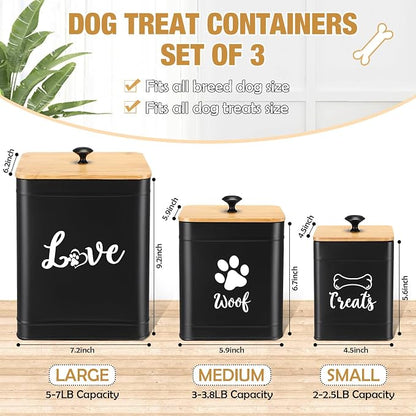 Metal Dog Treat Containers Set of 3 - Image 2