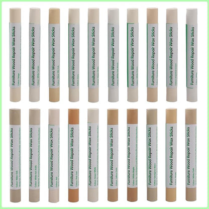 Furniture Markers Touch Up, 20 Colors Wood Filler Sticks, Wood Wax Crayons - Image 8