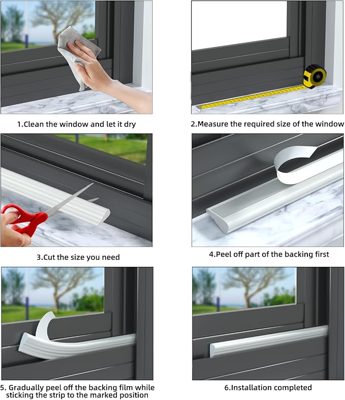 9.8 Ft Weather Stripping Seal Strip for Doors/Windows,Soundproofing Window Insulation Draft Stopper for Winter, Selfadhesive Foam Weather Strip for Door Frame,Door Gap Filler Noise Blocker(Brown)