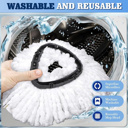 4 Pack Spin Mop Replacements Head Compatible - Image 4