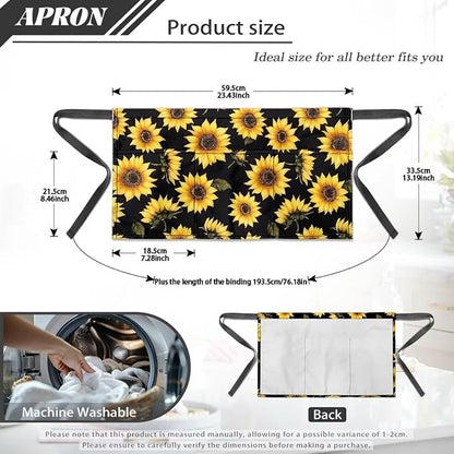 Server Apron with 3 Pockets, Waterproof Oil Waitress Waiter Half Apron - Image 7