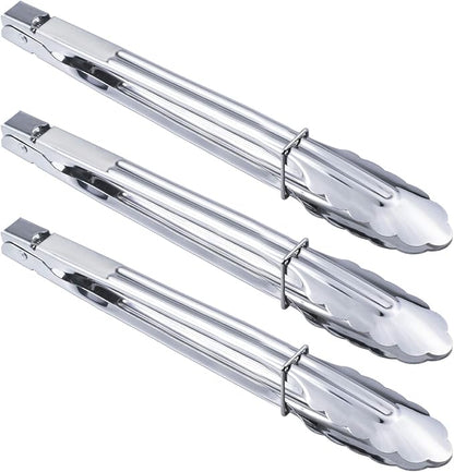 HINMAY Stainless Steel Serving Tongs Grilling Tongs by HINMAY