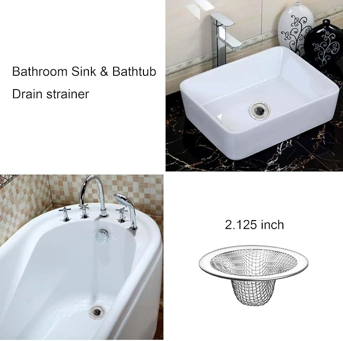 10PCS Mesh Sink Drain Strainer Hair Catcher, 2.125'' Stainless Steel Slop - Image 5