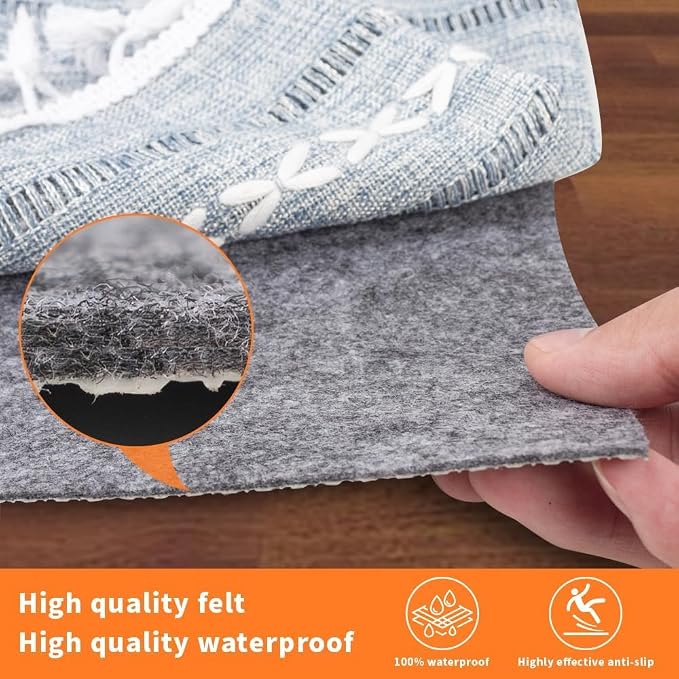 Non-Slip Rug Pads 1/4” Thick, 2x3Ft Waterproof Rugs Non Skid Rug Pad - Image 7