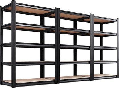Set of 3 Garage Shelving-2050LBS 5 Tier Storage Shelves, Adjustable Heavy Duty by Unknown