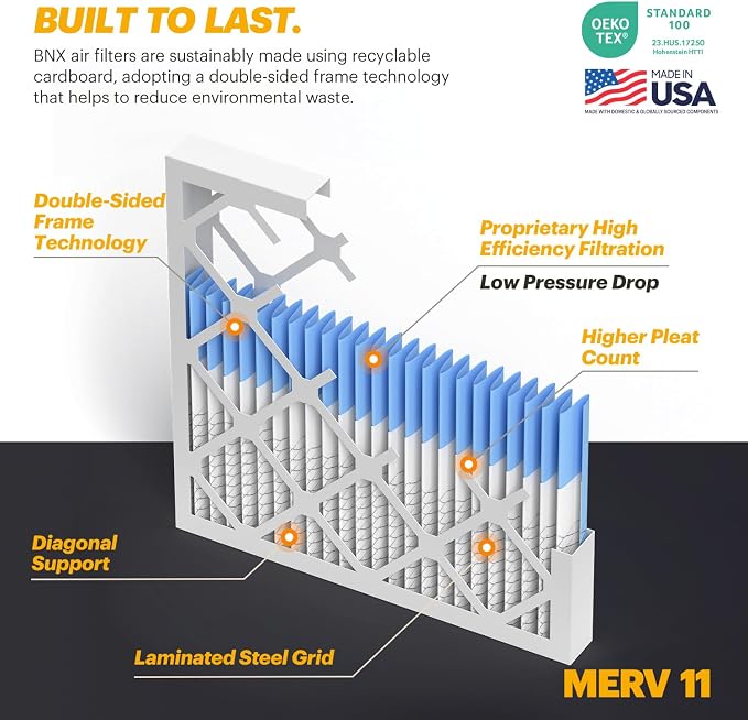 BNX TruFilter 16x25x5 MERV 11 Air Filter - Image 4