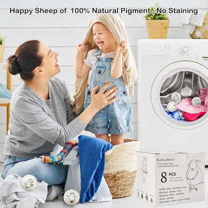 Wool Dryer Balls, 100% New Zealand Wool Handmade, Chemical-Free Reusable - Image 4