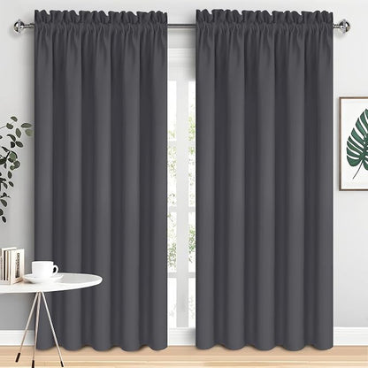 DWCN Bedroom Blackout Curtains 70 x 84 Inches Length 2 Panels Set, Solid by DWCN