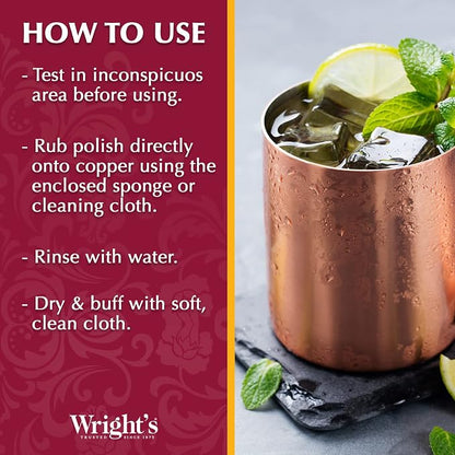 Wright's by Weiman Cream Copper and Brass Cleaner - Image 5
