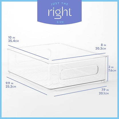 Plastic Food Storage 2 pack Clear Container Bin - Image 4