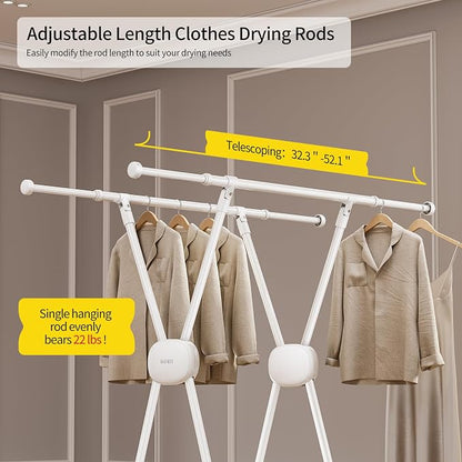 BIREN Clothes Drying Rack Heavy Duty Clothing Racks Extending Laundry Rack Two - Image 3