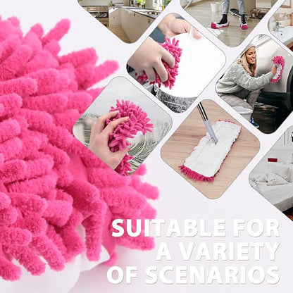 8 Pcs Mop Slippers Socks Floor Cleaning, Microfiber Shoe Covers dust Washable - Image 4
