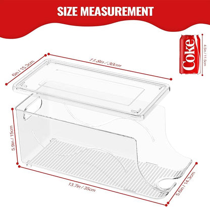 SCAVATA 4 Pack Stackable Refrigerator Organizer, Soda Can Dispenser Pop Cans - Image 4