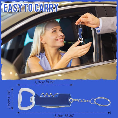 Ziliny 24 Pcs Bottle Opener Keychain Bulk Wine Bottle Beer Opener Keychain - Image 7