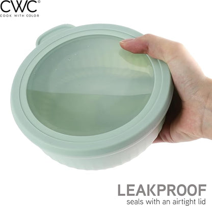 COOK WITH COLOR Prep Bowls with Lids- Wide and Deep Nesting Plastic Small - Image 6