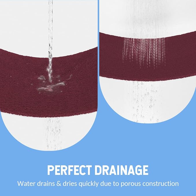 Non-Slip Bathtub Mat, 2 Pack Anti Slip Shower Mat, Fast Drying Bathtub Mats - Image 6