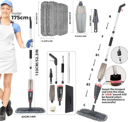 Microfiber Spray Mop for Floors Dry and Wet Mop - Image 9
