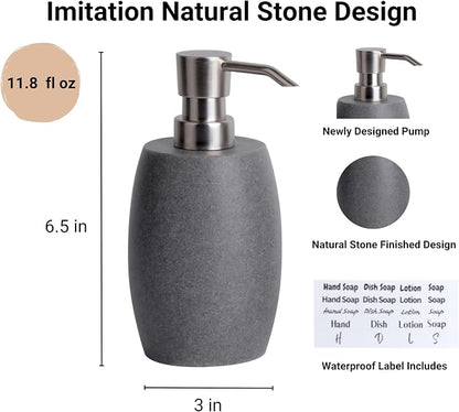Clasin Home Sandstone Textured Resin Soap Dispenser - Image 2