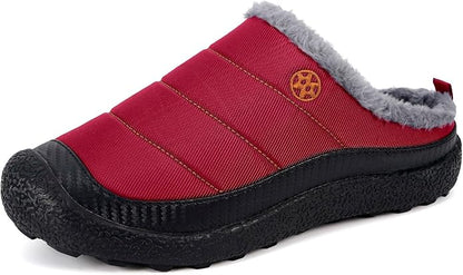 Womens Mens House Slippers Slip on Snow Winter Warm Fully Fur Lined Slippers by Eagsouni